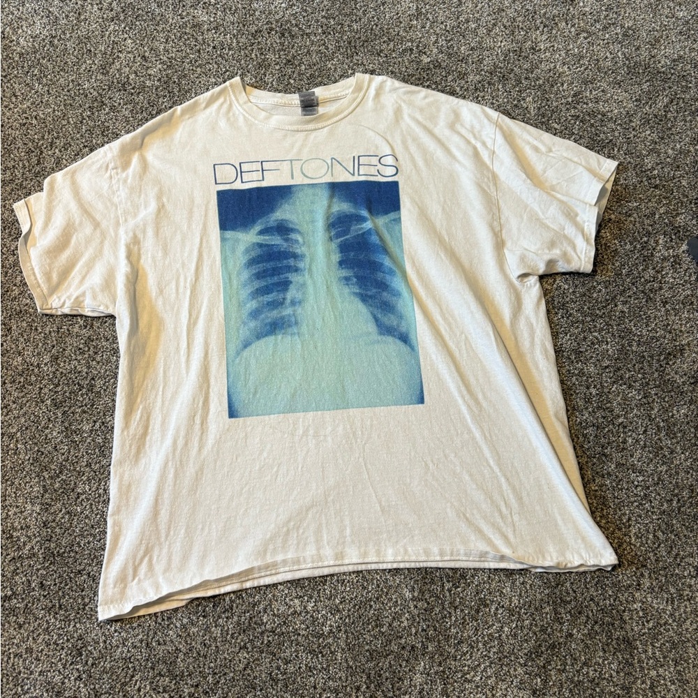 Vintage White and Blue Deftones Tee